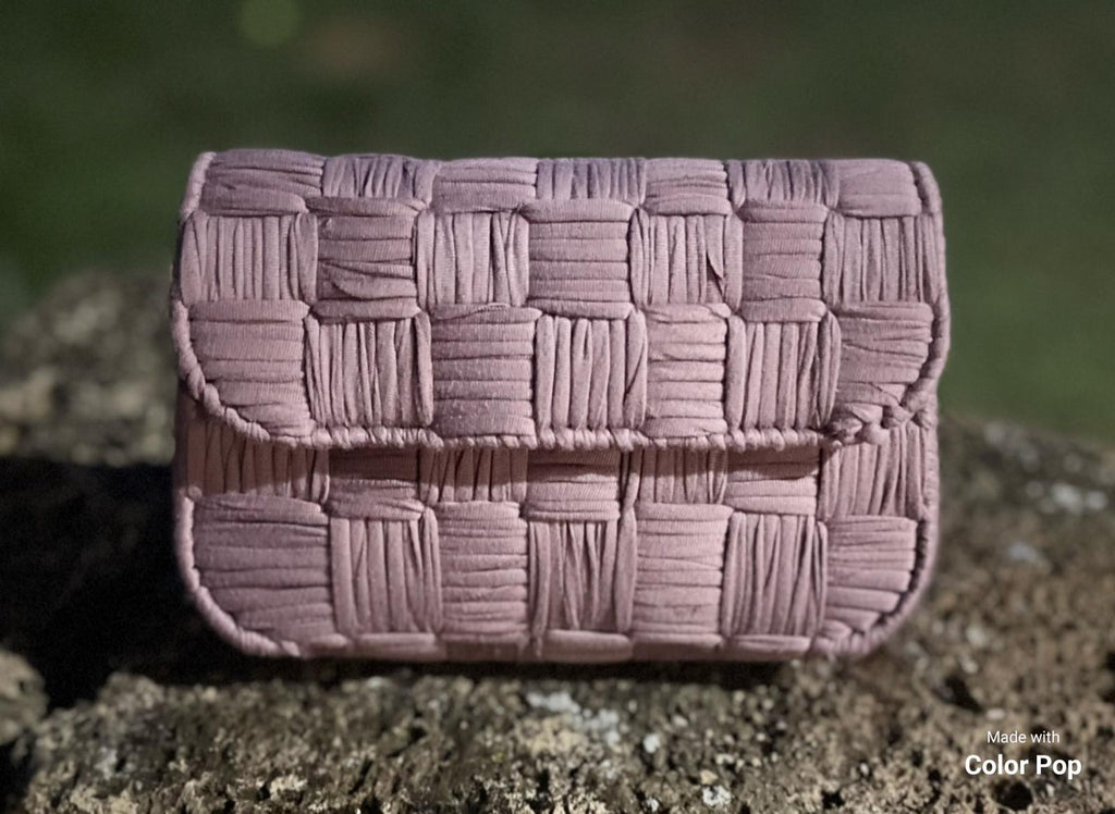 Pochette Glicine con Dettagli argento-Borsa Elegante Artigianale