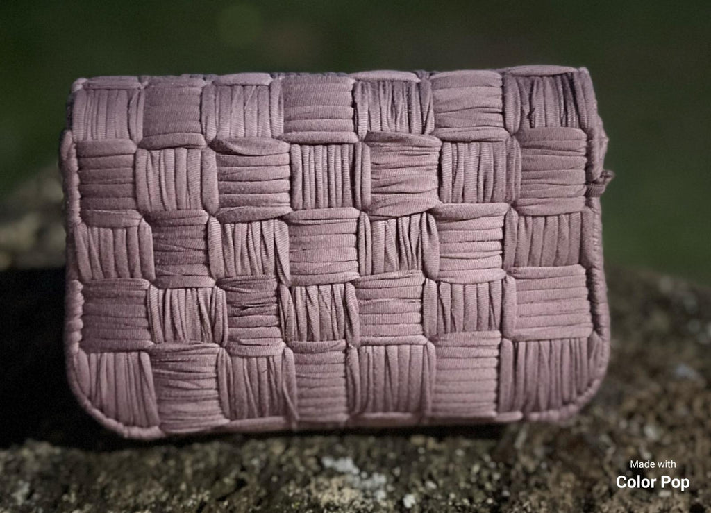 Pochette Glicine con Dettagli argento-Borsa Elegante Artigianale